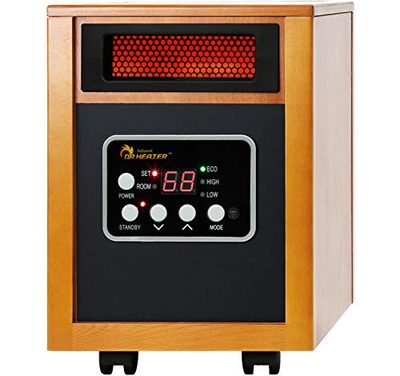 Dr Infrared Heater DR-968 1500W Portable Space Heater in Cherry
