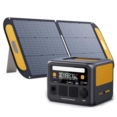 VTOMAN Jump 600X Portable Power Station with 110W Solar Panel, 268.8Wh, 600W/1200W Surge